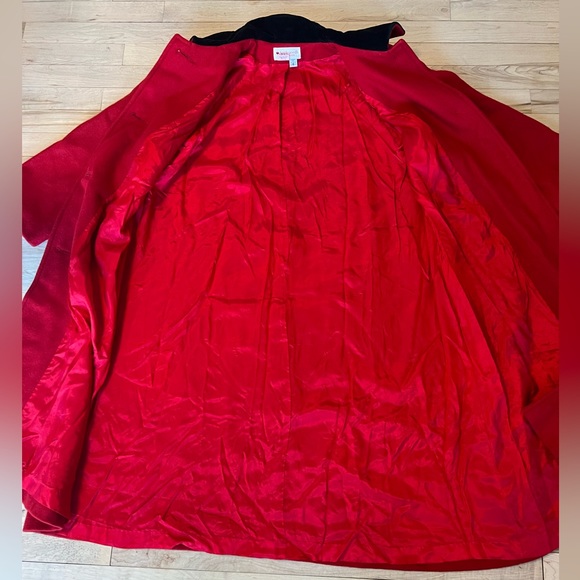 Vintage Appleseed Petite  Gorgeous Long  A-line Wool  Red Coat size 6 - Picture 9 of 14